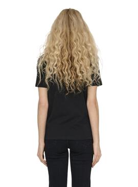 T-shirt Only Polly Tasche mit Blumen Schwarz für Damen.