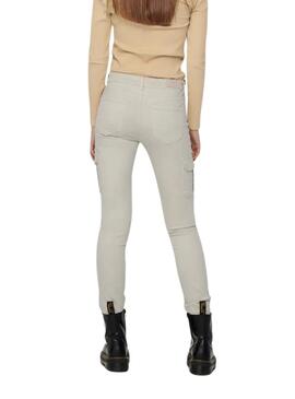 Hose Only Cargo Missouri Slim Beige für Damen