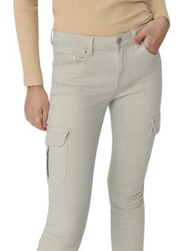 Hose Only Cargo Missouri Slim Beige für Damen
