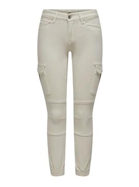 Hose Only Cargo Missouri Slim Beige für Damen