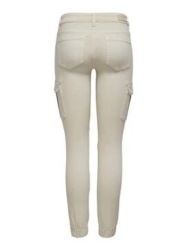 Hose Only Cargo Missouri Slim Beige für Damen
