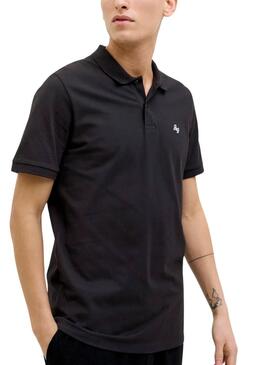 Polo Jack and Jones Schwarzes Jersey für Herren.