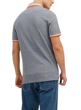 Polo Jack and Jones in meliertem Grau für Herren