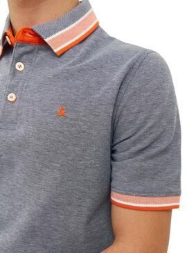 Polo Jack and Jones in meliertem Grau für Herren