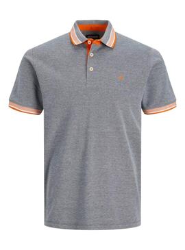 Polo Jack and Jones in meliertem Grau für Herren