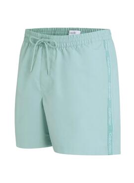 Badehose Calvin Klein Logo-Band Türkis für Herren