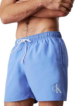 Badehose Calvin Klein Monogramm blau für Herren