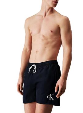 Badehose Calvin Klein Monogramm Marineblau für Männer