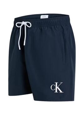 Badehose Calvin Klein Monogramm Marineblau für Männer
