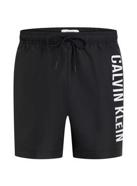 Badehose Calvin Klein Frontlogo Schwarz für Männer