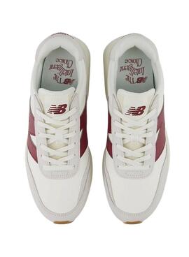  Sneakers New Balance U370 weiß und granatrot für Damen und Herren