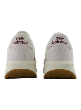  Sneakers New Balance U370 weiß und granatrot für Damen und Herren
