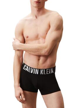 Pack 3 enge Calvin Klein Boxershorts in Schwarz für Männer.