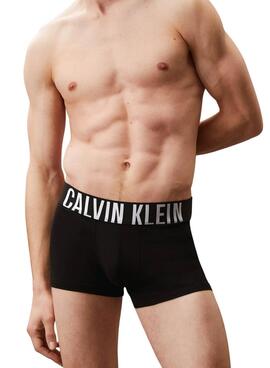 Pack 3 enge Calvin Klein Boxershorts in Schwarz für Männer.