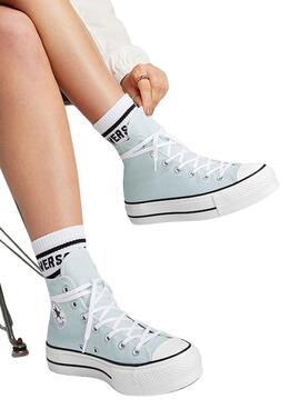 Sneaker Converse Chuck Taylor All Star Plattform in türkisblau