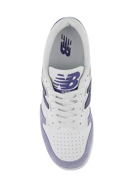 Sneakers New Balance 480 weiß und malve für Frauen