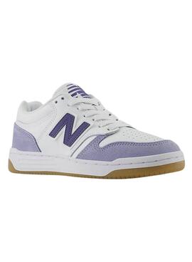 Sneakers New Balance 480 weiß und malve für Frauen