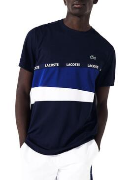 T-Shirt Lacoste Sport Unterschrift Colorblock Herr