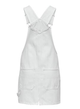 Kleid Overall Only Linn in Weiß für Damen.