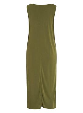 Kleid Vila Vimadalia in Grün Midi für Damen.