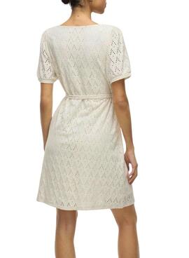 Kleid Vila Viamalina in Beige, kurz für Damen.