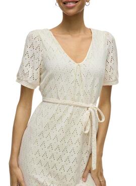 Kleid Vila Viamalina in Beige, kurz für Damen.