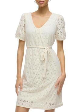 Kleid Vila Viamalina in Beige, kurz für Damen.