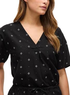 Bluse Vila Viprisilla Schwarz für Damen
