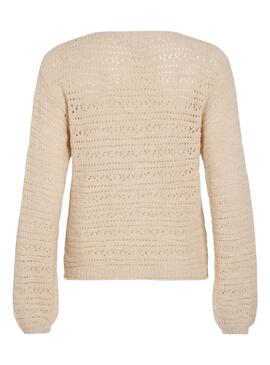 Vila Vipoca beige Jersey für Damen