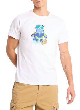 T-shirt Der Octopus Schnorchel weiß für Herren