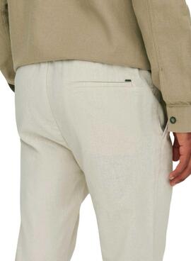 Hose Only and Sons Linus in Beige für Herren