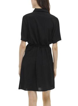 Kleid Hemd Vila Vijosa schwarz für Damen