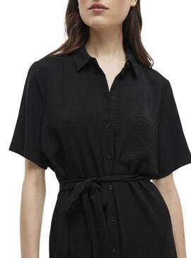 Kleid Hemd Vila Vijosa schwarz für Damen