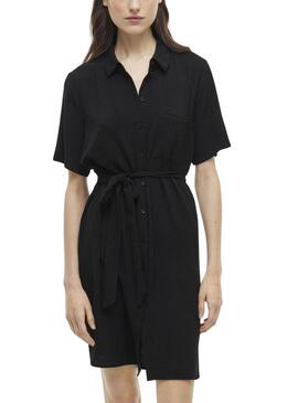 Kleid Hemd Vila Vijosa schwarz für Damen