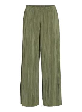 Hose Vila Viplisa plissiert grün für Damen