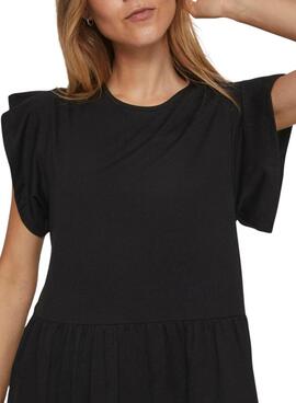 Kleid Vila Visummer Midi Schwarz für Damen
