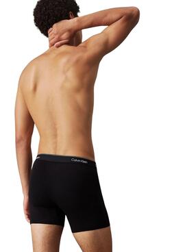 Pack 3 Boxershorts Calvin Klein schwarz und weiß für Männer.