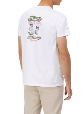 T-Shirt  El Pulpo Travel Family in Weiß für Männer