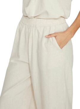 Hose Vila Viprisilla beige für Frauen