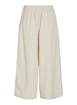 Hose Vila Viprisilla beige für Frauen