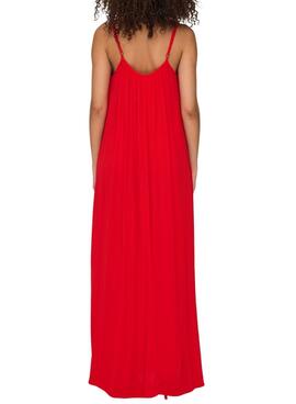 Rotes Only Niki Kleid für Damen.