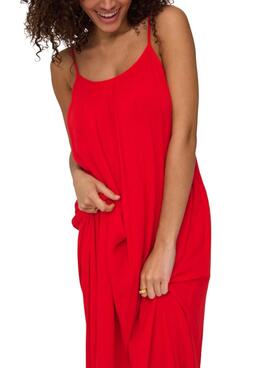 Rotes Only Niki Kleid für Damen.