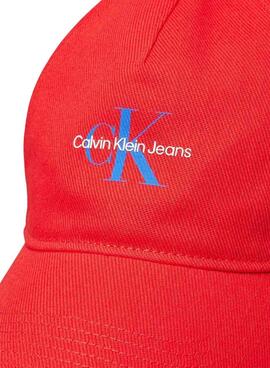 Baseball-Monologo-Kappe von Calvin Klein Jeans in Rot für Herren.