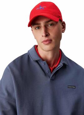 Baseball-Monologo-Kappe von Calvin Klein Jeans in Rot für Herren.
