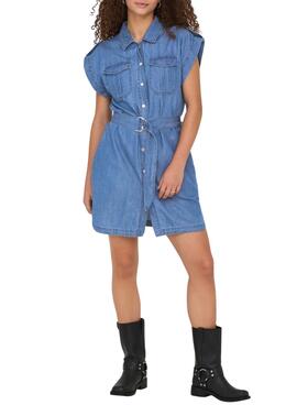 Kleid Only Bea Franco in Blau für Damen