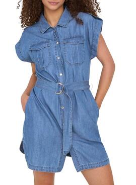 Kleid Only Bea Franco in Blau für Damen