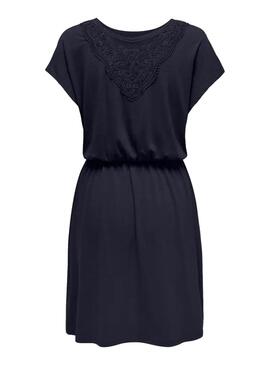 Kleid Only Freda Batsleeve Marineblau für Frauen