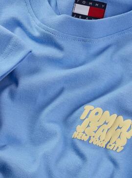 T-shirt Tommy Jeans Bubble  in Blau für Frauen.