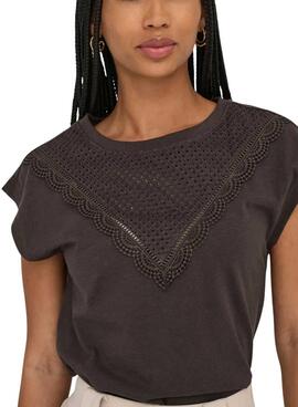 T-Shirt Only Delia braun für Frauen