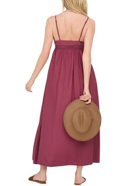 Kleid Only Briar in Burgunderrot für Frauen